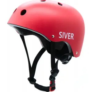 Protective helmet No name Siver L czerwony — size L, red