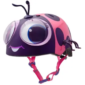 Bērnu juniors ķivere C-PREME GOOGLY LADY BUG, rozā, izm. XS (48–52 cm), priekš 3+ gadiem