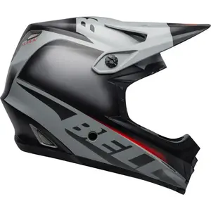 Full-face helmet BELL FULL-9 FUSION MIPS, size XS (51–53 cm), matte/gloss black with gray and crimson accents