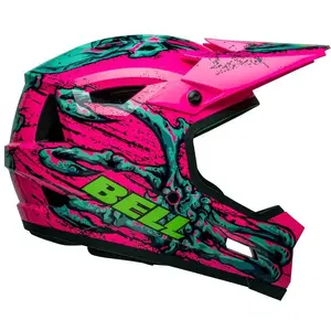 Full-face helmet BELL SANCTION 2 DLX MIPS, size XL (59–61 cm), bonehead gloss pink/turquoise
