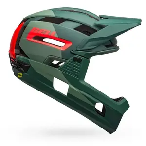 BELL Super AIR R MIPS full-face helmet — in-mold construction, matt finish, integrated visor