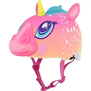 Bērnu ķivere C-PREME Super Rainbow Corn Pink 2023, izmērs 48–52 cm, jauniešu aizsargvairogs