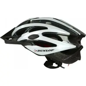 Bicycle helmet DUNLOP adjustable white with LED size M