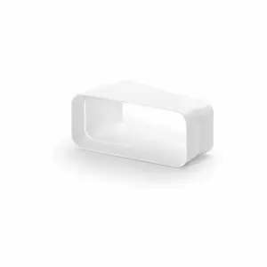 Air duct tube for cooker hood HID 5668 — white, 170 mm width, 80 mm height
