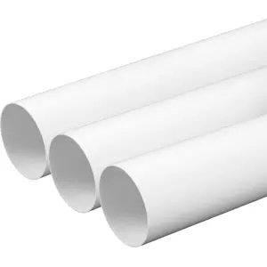Round ventilation duct AWENTA KO125-05, Ø125 mm, length 0.5 m, white