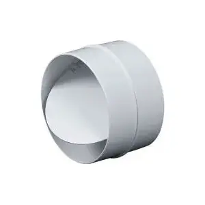 Round duct connector with non-return valve AWENTA KO100-22 100 mm white