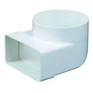 AWENTA 90° elbow connector KP55-23 white for duct 55 x 110 / 100 mm