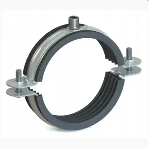 Ventilation pipe clamp Niczuk model 81211216000 with 160 mm lining, black