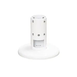 Fiksēta griestu/grīdas stiprinājuma kronšteins Ø50 mm stabiem B-TECH SYSTEM 2 — tērauds, balts, 141 mm augstums, 150 kg slodze