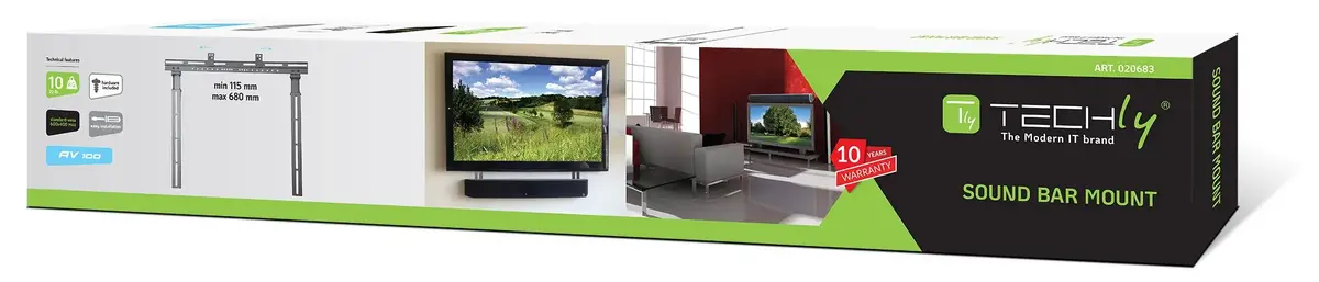 TV mount TECHLY ICA-PLB-102S, 10 kg, VESA 600x400 Photo 3