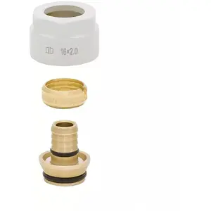 Connector for PEX 16x2 to 3/4" white (pack of 2) No name