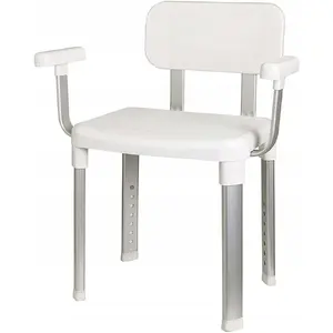 small foot Gratia shower and bath chair with backrest and armrests