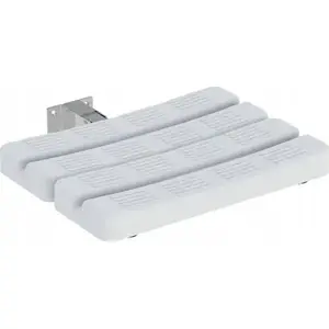 Shower seat Koło LEHNEN FUNKTION L1200100 white foldable without backrest, polished