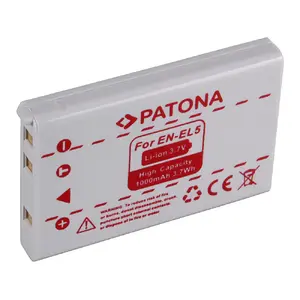 Аккумулятор для фото/видеокамеры PATONA 1037 Li‑Ion 1000 мА·ч — 53.8×7.4×35.1 мм