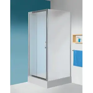 Shower screen Sanplast SS/TX5b 80s white — 80 cm framed shower partition