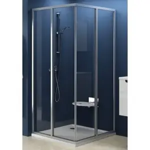 Shower door RAVAK Supernova SRV2-80 S (1/2) white frame, transparent glass