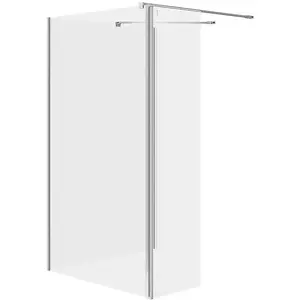 Shower walk-in CERSANIT MILLE with movable chrome panel 90x100x30x200 S601-187