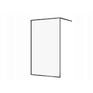 Shower walk-in enclosure CERSANIT LARGA S932-140 120x200 cm black frame transparent glass