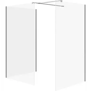 Shower walk-in CERSANIT MILLE chrom 90x90x90x200 (S601-197) — corner walk-in cabin