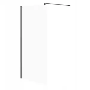 Shower enclosure CERSANIT MILLE walk-in S161-003 100x200 cm black