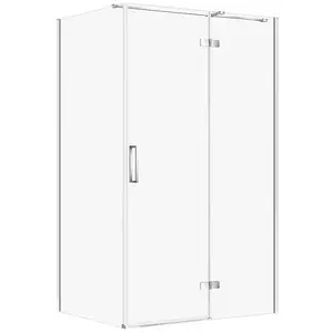 Shower enclosure CERSANIT City with chrome hinges 120×90×195 cm right-hand clear glass