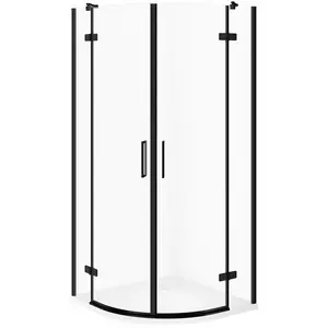 Душевая кабина CERSANIT SET C629 Kabina City полукруглая 90×90×195 см с поддоном Tako Slim белый матовый