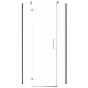 Shower Enclosure CERSANIT City pentagonal 80×80×195 cm left hinged glass transparent