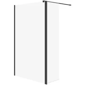 Душевая кабина walk-in CERSANIT MILLE с подвижной перегородкой, чёрная, 120×30×200 см (S601-180)