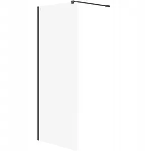 Shower walk-in enclosure CERSANIT MILLE S161-007 80x200 cm black frame transparent glass