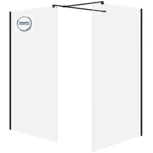 Душевая кабина CERSANIT walk-in MILLE черная 120×90×200 см (S601-184)