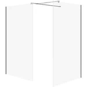 Душевая кабина CERSANIT MILLE walk-in 120×90×200 см хром (S601-183)
