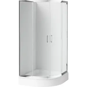 Shower Enclosure deante KABINA FUNKIA semicircular glass transparent 90x90 cm