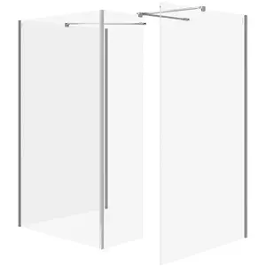 Душевая кабинa walk-in CERSANIT MILLE стационная стенка хром 90x90x90x30x200 (S601-193)
