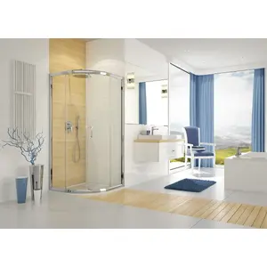 Sanplast shower enclosure KP4/TX5b semi-round corner 80 x 80 cm