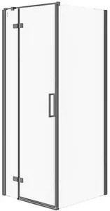 Shower enclosure corner CERSANIT City 80x80x195 cm left, black frame, transparent glass