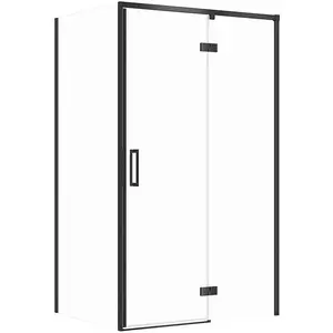 Душевая кабина Cersanit SET C117 правая петля черная 120x90x195 см стекло