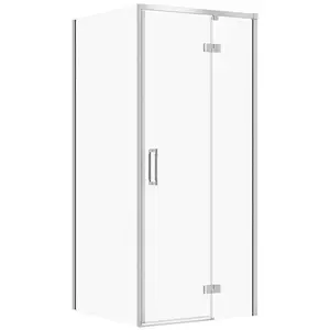 Dušas kabīne CERSANIT SET C96 C96 Kabina Larga labais hinges hroms 80×90×195 cm stikls caurspīdīgs