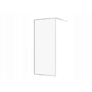 Shower walk-in enclosure CERSANIT LARGA S932-135 chrome frame 90x200 cm transparent glass