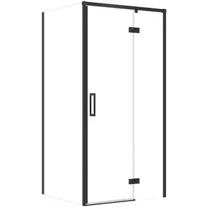 Душевая кабина CERSANIT SET C111 правая петля черная 100×80×195 см стекло прозрачное