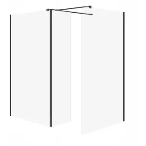 Shower walk-in CERSANIT MILLE fixed panel black 100x90x30x200 (S601-190)