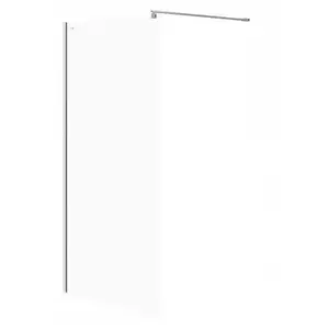 Shower enclosure walk-in CERSANIT MILLE 100x200 cm chrome S161-001