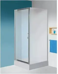 Shower enclosure Sanplast KN-PW3/ZD 800x1400 mm with sliding door, clear glass, white profile