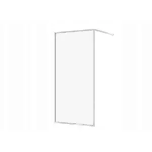 Walk-in shower enclosure CERSANIT LARGA S932-136 chrom 100x200 cm transparent glass
