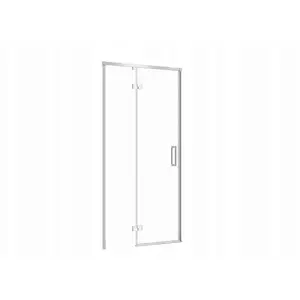Shower cabin hinged door CERSANIT Larga S932-121 100×195 cm left, transparent, chrome fittings