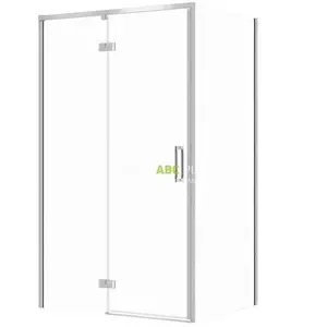 Shower enclosure CERSANIT SET C122 left hinge chrome 120×80×195 cm with transparent glass