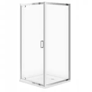 Shower cabin set CERSANIT ARTECO square 90x90x190 with TAKO tray 90x4 (S601-116)
