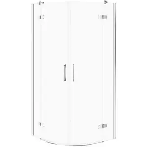 Shower enclosure CERSANIT City semi-circular 90x90x195 cm chrome frame transparent glass
