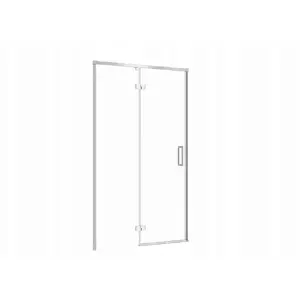 Shower enclosure hinged door CERSANIT Larga S932-122, left, transparent glass, 120×195 cm, chrome