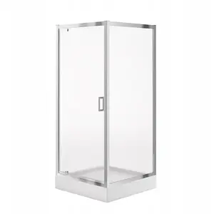 Shower enclosure CERSANIT ARTECO square 90x90x190 cm with TAKO tray 90x16 cm (S601-132)