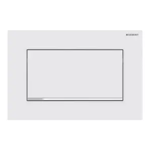 Flush plate Geberit 115.893.JT.1 – 246×164×12 mm, White/Red/Chrome
